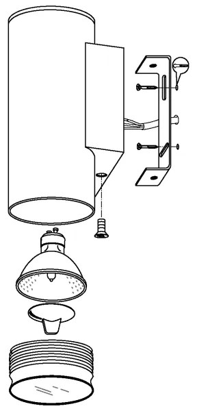 Eglo 94101 - LED-es kültéri lámpa RIGA 2xGU10/3W/230V