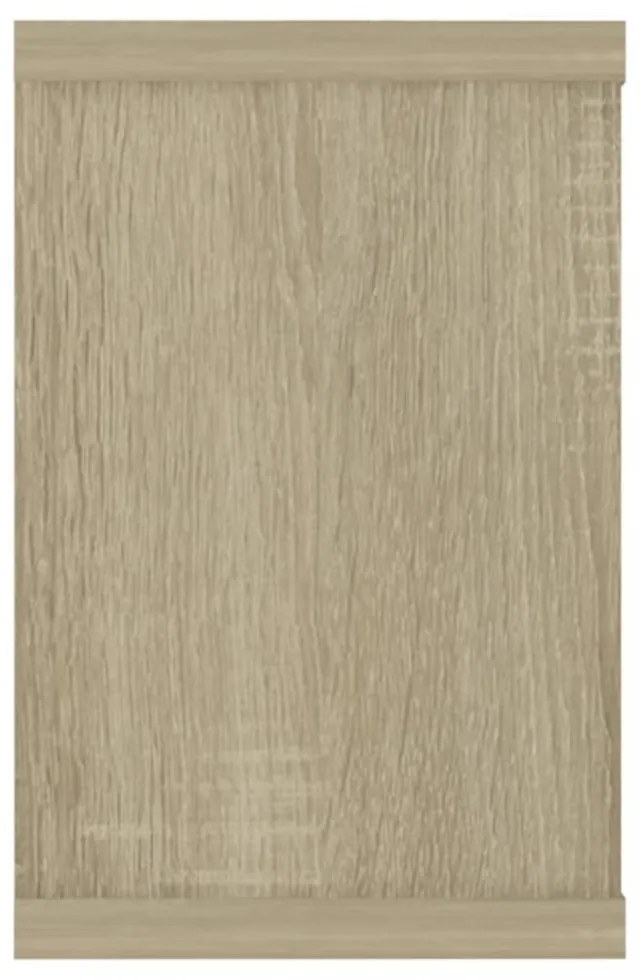 4 db sonoma tölgy szerelt fa négyszögű fali polc 60x15x23cm