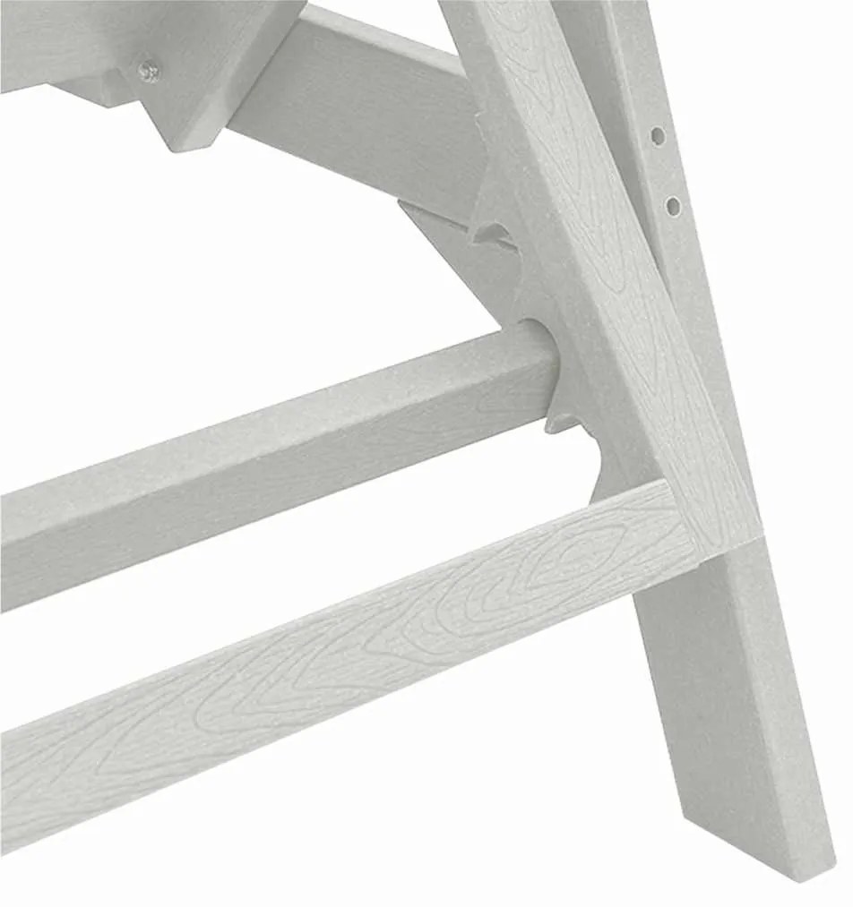 Kerti pihenő bútor 2 pcs Fehér 53 x 195.5 x 30 cm Polietilén