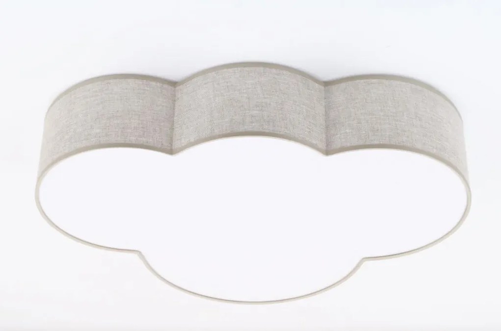 TK LIGHTING 4336 CLOUD Ernyős Mennyezeti Lámpa Fehér, Természetes Vászon E27 IP20