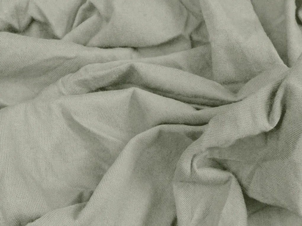 Jersey gumis lepedő EXCLUSIVE szürkészöld 90 x 200 cm