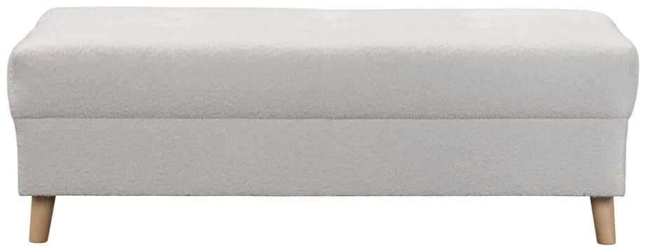 Fehér buklé puff Ariella – Ropez