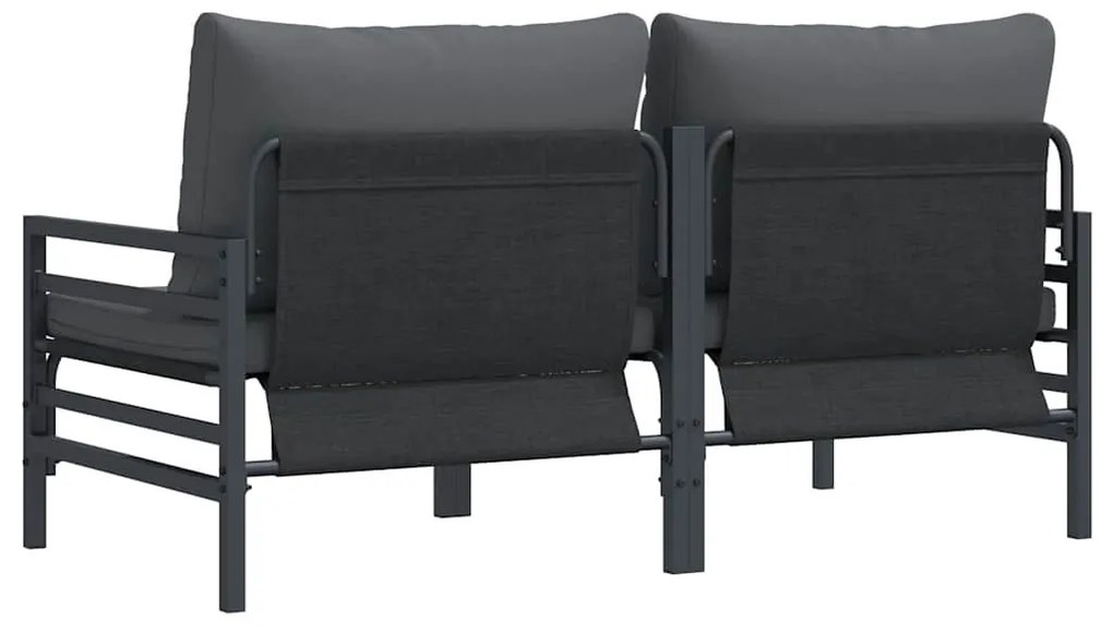 Kültéri Bútor párnával párnával 2 pcs Antracit Acél