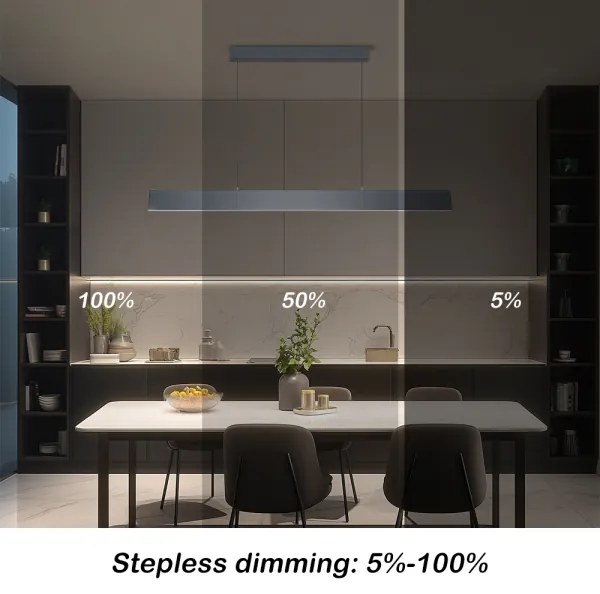 Brilagi - LED Dimmelhető csillár zsinóron SLIMLINE LED/40W/230V 3000-6000K antracit + távirányító