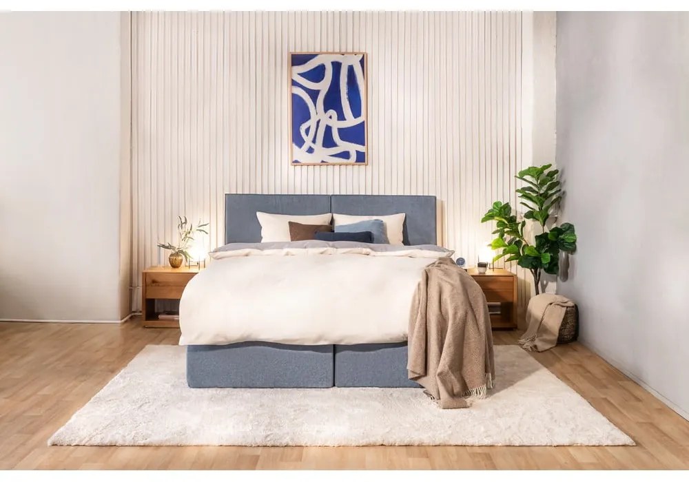 Kék boxspring ágy 160x200 cm Olia Bold – Bonami Selection