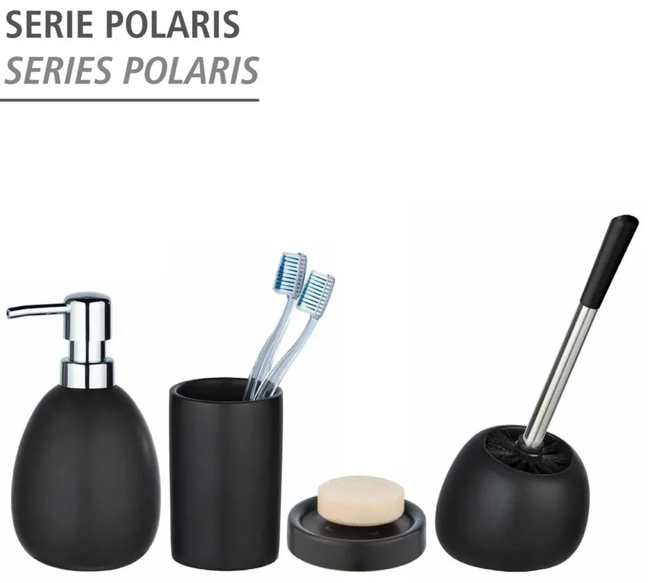 Polaris kerámia, matt fekete szappanadagoló - Wenko