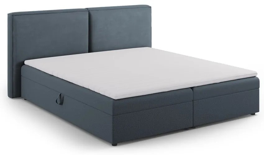 Kék ágyneműtartós boxspring ágy 180x200 cm Arendal – Cosmopolitan Design
