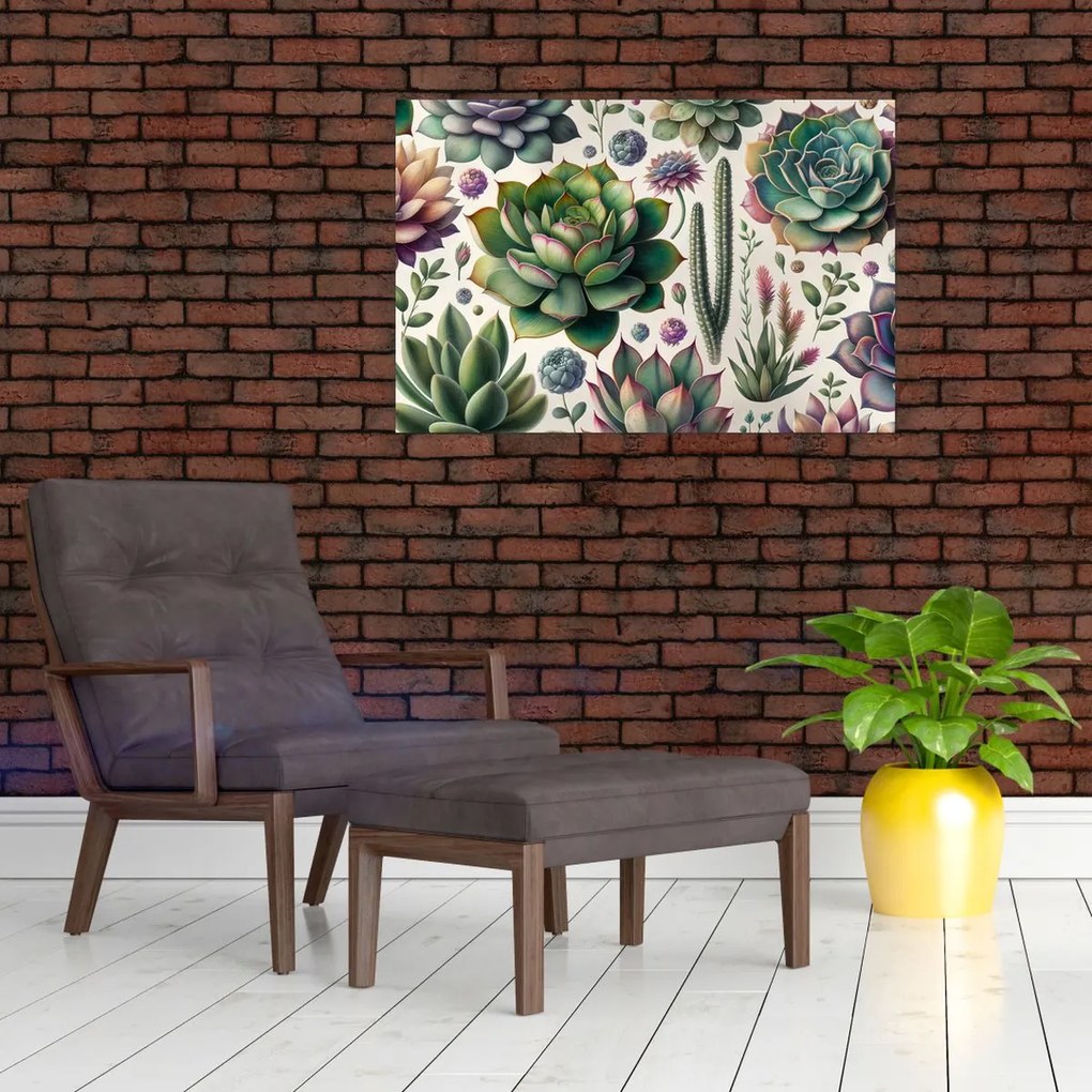 Kép - Pozsgás növények (90x60 cm)
