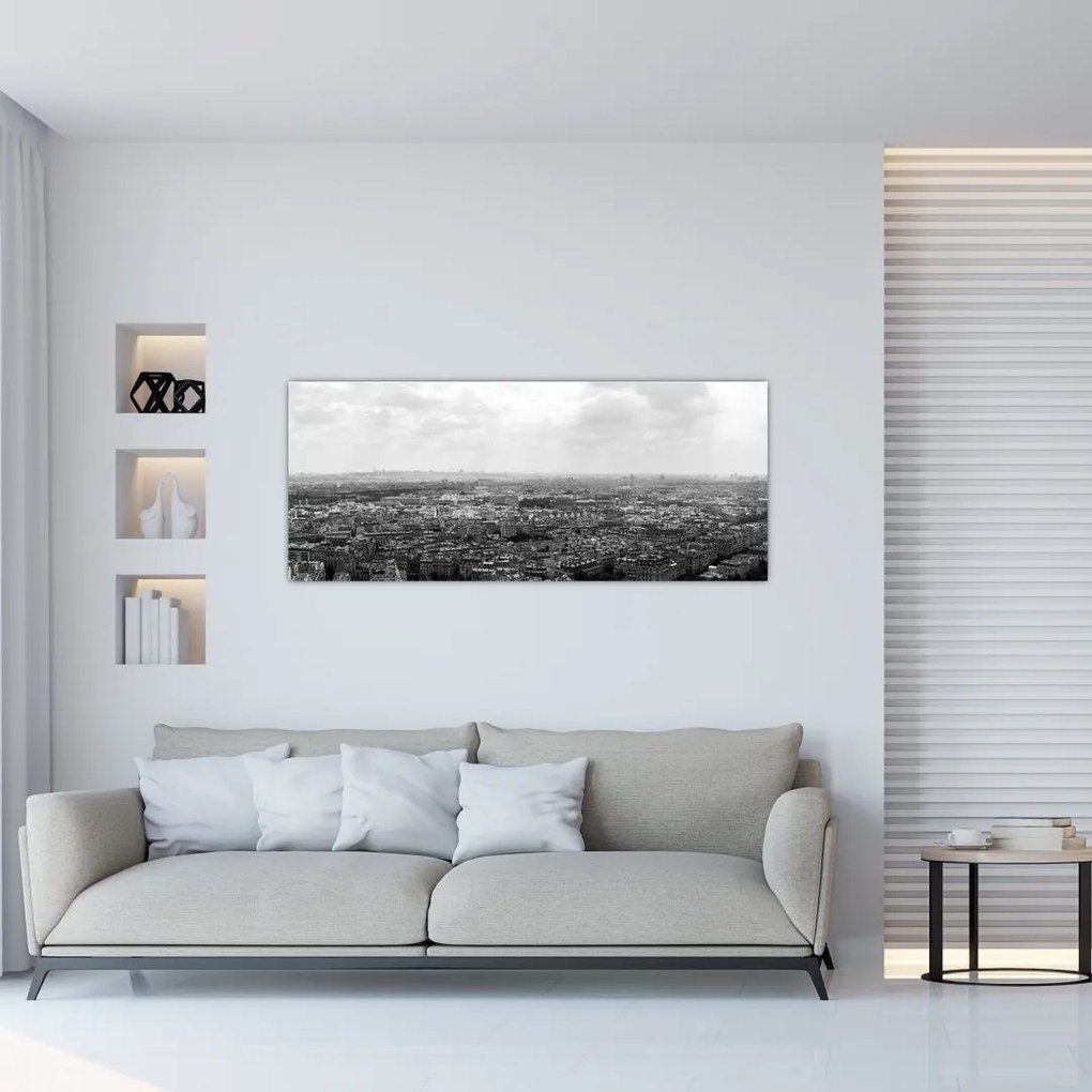 Kép - Házak háztetői Párizsban (120x50 cm)