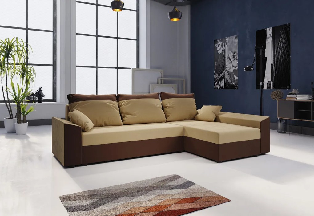 PAMELA ágyázható sarok ülőgarnitúra, 245x85x140, mikrofázis 20/05, jobb