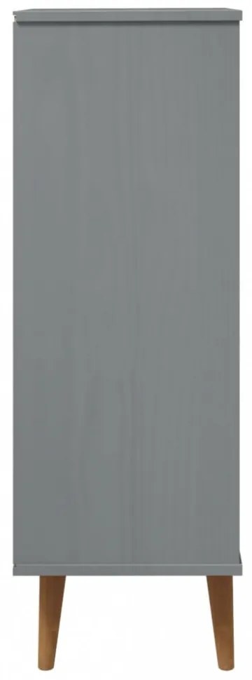 MOLDE szürke tömör fenyőfa cipőszekrény 59,5 x 35 x 103 cm