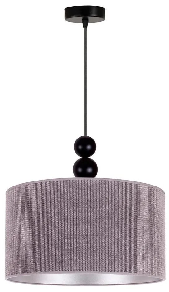 Duolla - Csillár zsinóron LYON 1xE27/15W/230V átm. 40 cm szürke