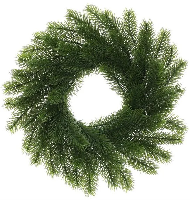 Műfenyő koszorú, átmérő 30 cm, zöld