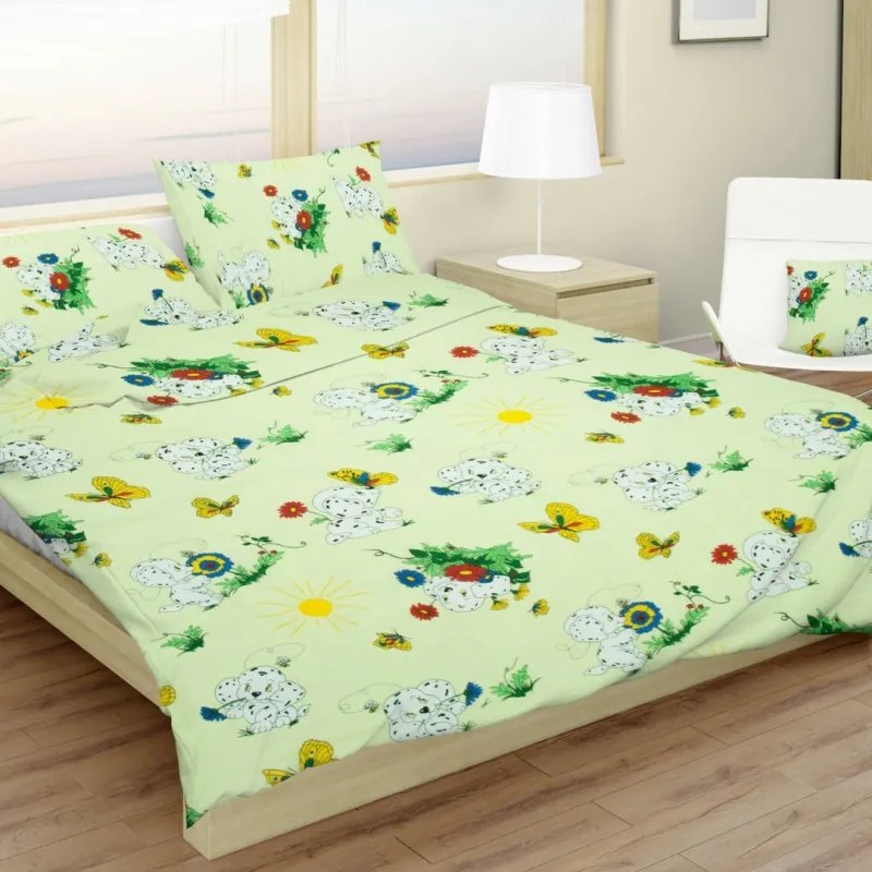 Gyermek pamut lepedők Dalmatian TiaHome - Detský set 130x90cm + 65x45cm