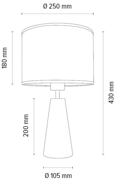 Spot-Light 7017403211528 - Asztali lámpa MERCEDES 1xE27/40W/230V tölgy