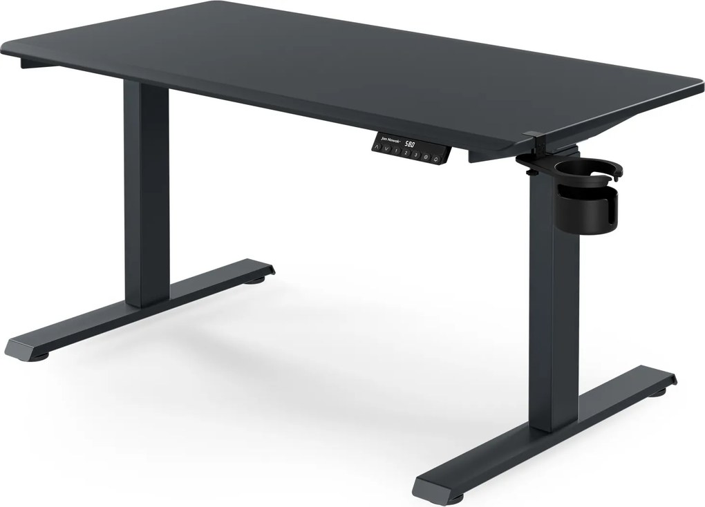 Elektromos íróasztal magasságállítással ergonomikus antracit,1200x600 mm: ARIA