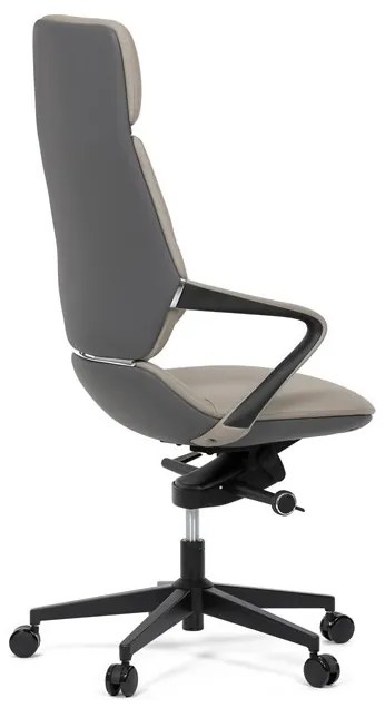Szürke Ekobőr Irodai Főnöki Szék, Hinta Mechanikával. GREY – KA-T8426