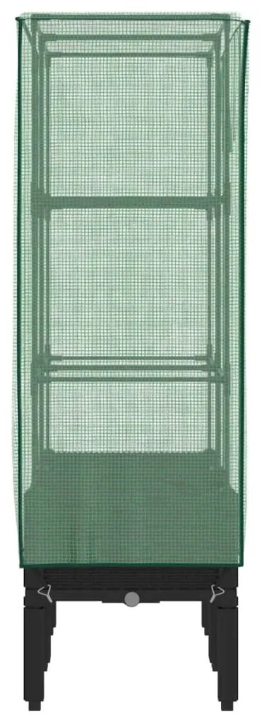 Rattan megjelenésű magaságyás melegháztakaróval 80x40x140 cm