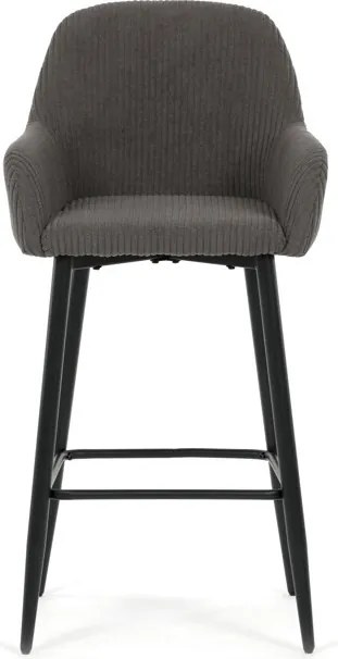 Barová židle, šedá, látka,AUB-V4009 GREY6
