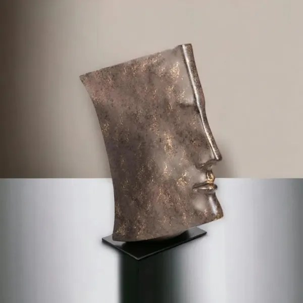 Asztali dísz 29x25x17 cm gyanta/rézszínű