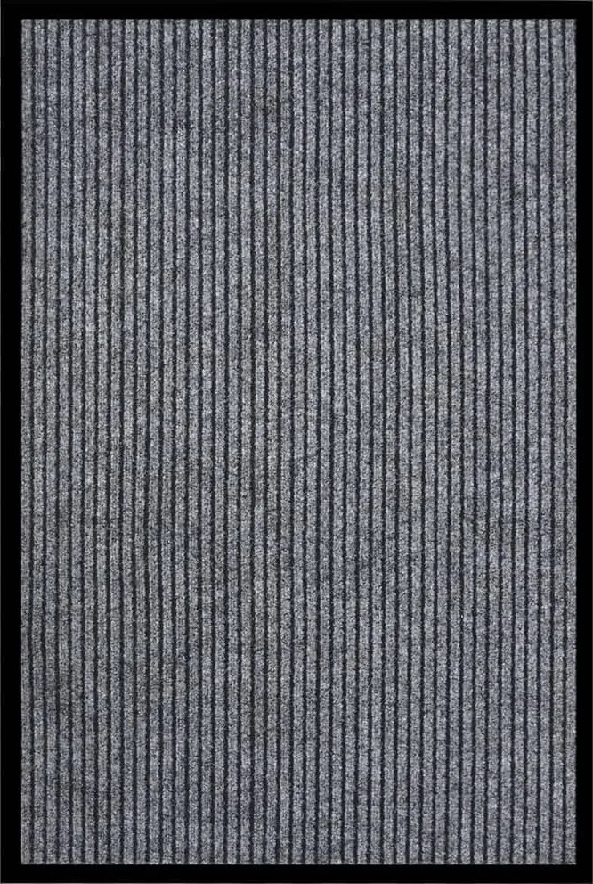 vidaXL szürke csíkos lábtörlő 80 x 120 cm