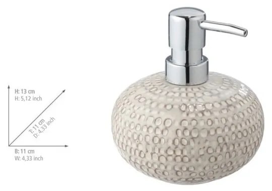 Krémszínű kerámia szappanadagoló 0.47 l Pergole – Wenko