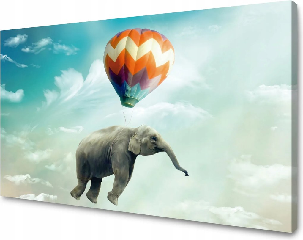 Vászonkép Absztrakt Repülő elefánt Művészet 50x40 cm