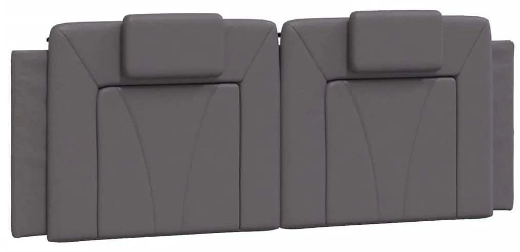 szürke műbőr ágykeret Viana matrac nélkül 140 x 200 cm