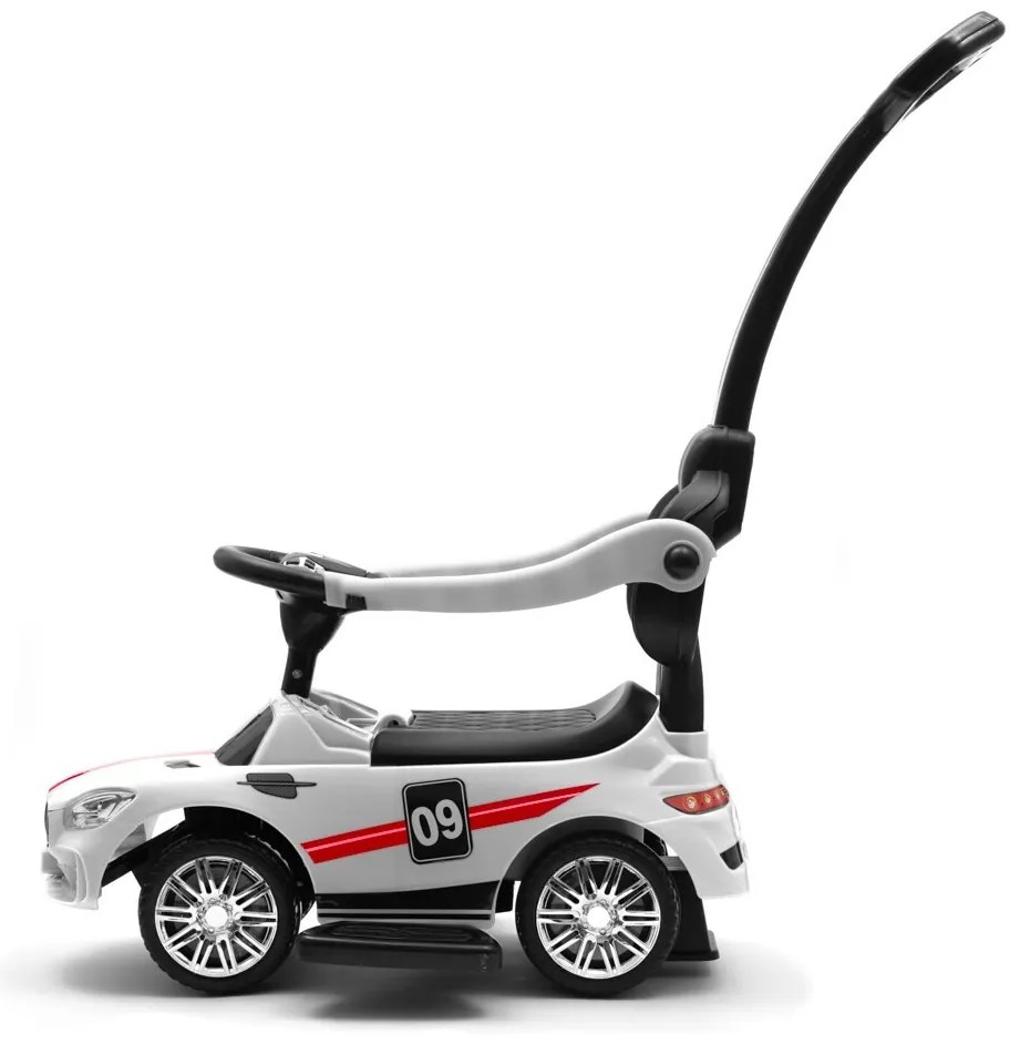 Baby Mix Racer gyerek futóbicikli hanggal és vezetőruddal, fehér