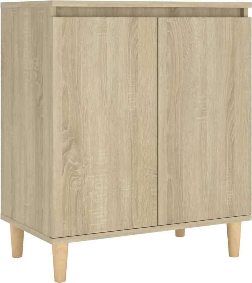 vidaXL szerelt fa tálalószekrény tömör falábakkal 60x35x70 cm