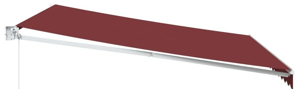 burgundi vörös kézzel kihúzható napellenző 400 x 300 cm