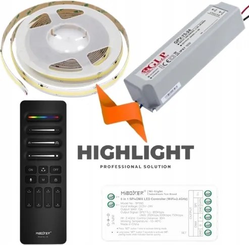 5m Led szalag szett Digitális Mono Miboxer Fehér Semleges 4000K Animáció Spi