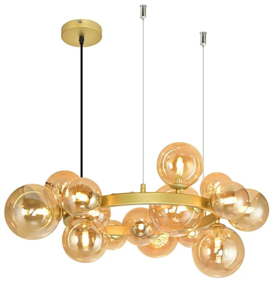 Brilagi - LED Csillár zsinóron MILLA 15xG9/3W/230V arany