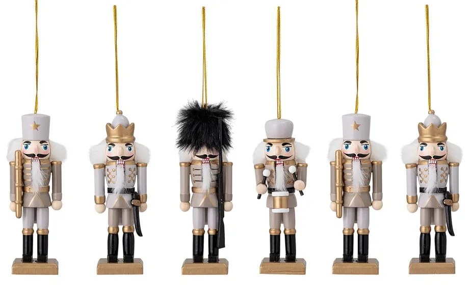 Fa karácsonyfadísz készlet 6 db-os 13 cm Nikita – Bloomingville