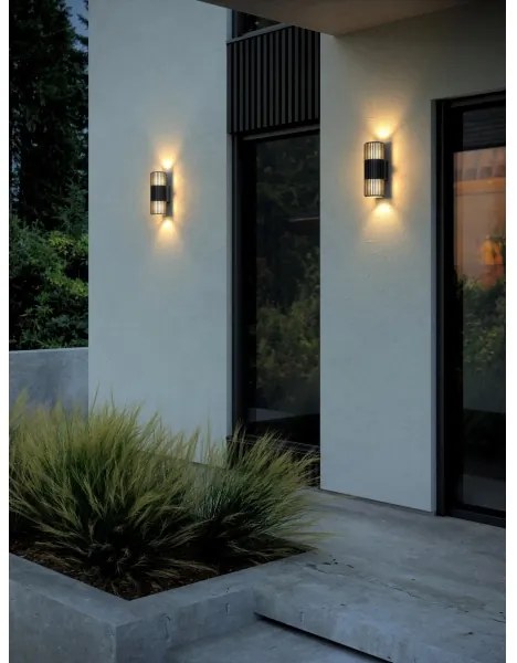 Nordlux - Kültéri fali lámpa ALUDRA 2xE27/15W/230V IP54 fekete