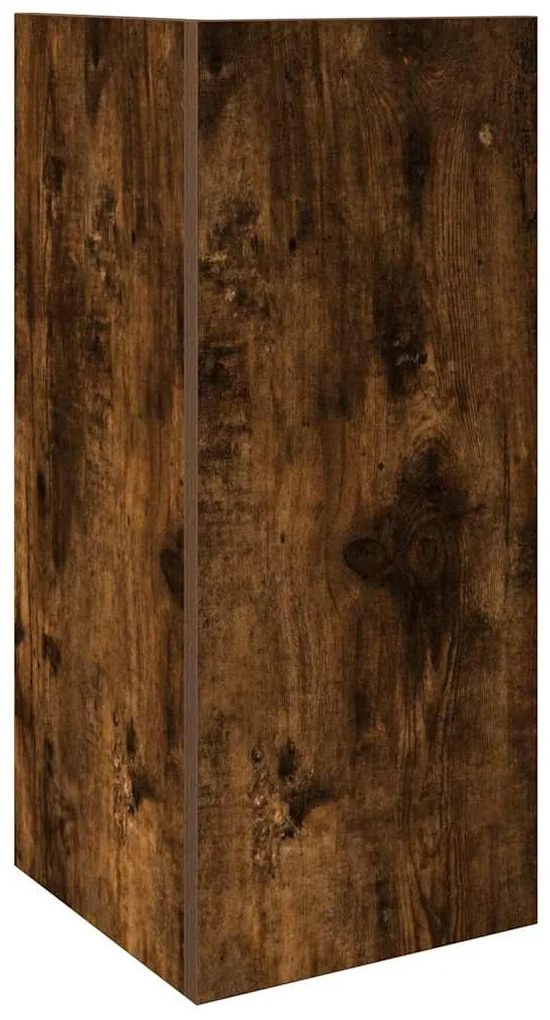 füstös tölgy színű kisasztal polccal 25,5 x 27 x 60 cm