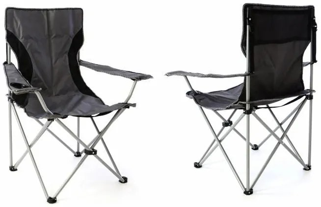 DIVERO® Kempingszék összecsukható 2 db szürke