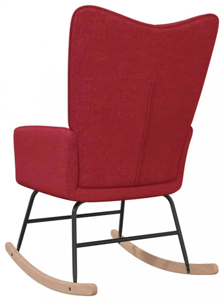 vidaXL bordó szövet hintaszék