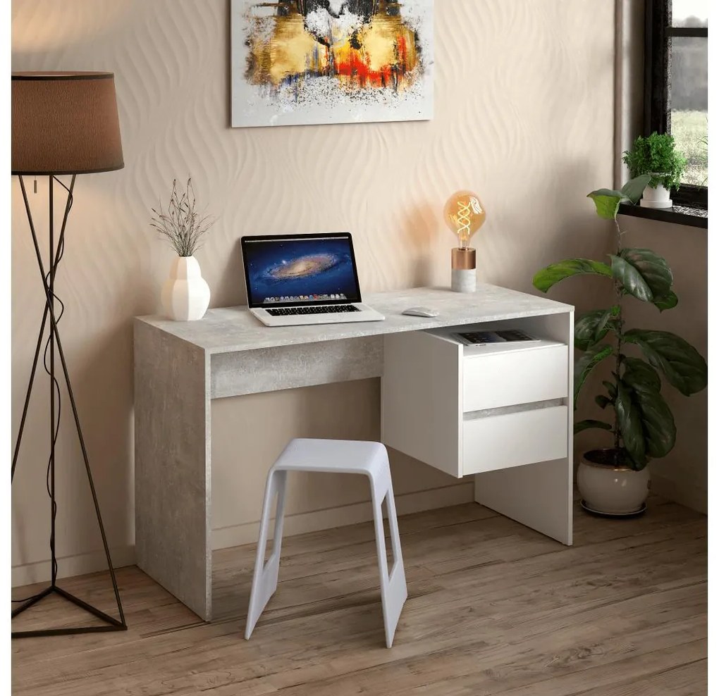 PC asztal Titanes (beton + fehér) . 1116530