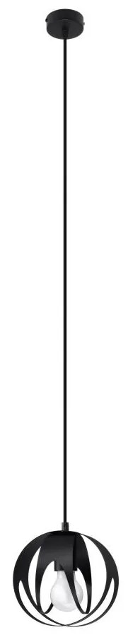Sollux SL.1087 - Csillár zsinóron TULOS 1xE27/60W/230V fekete