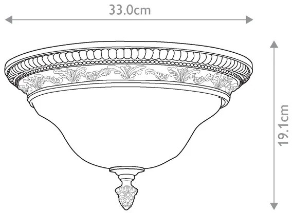 Feiss FE-SONOMAVALLEY-F - Mennyezeti lámpa SONOMA VALLEY 2xE27/60W/230V