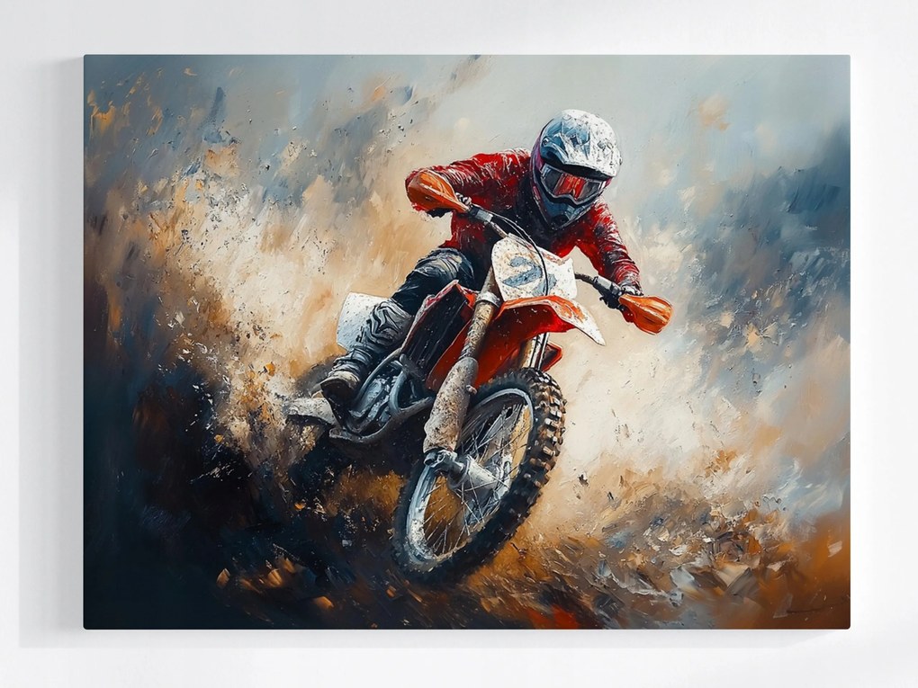 Vászonkép Canvas Motor Sport Motocross Ugrás Akció Adrenalin 80x60