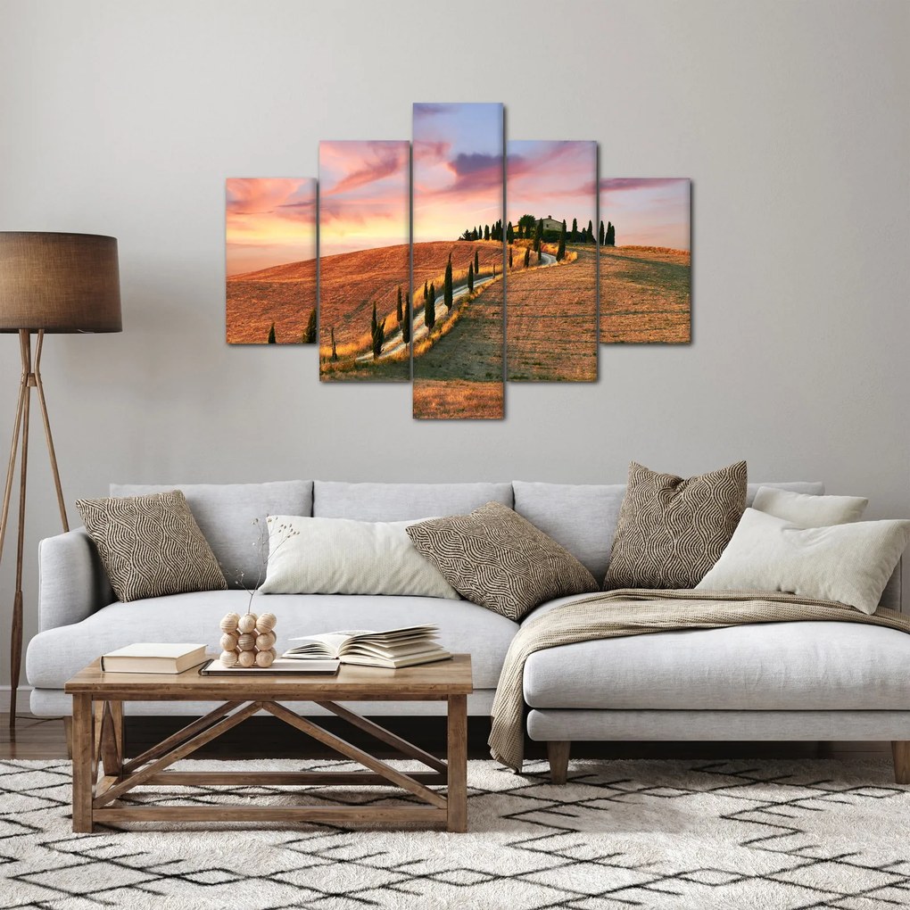 Kép - Ház a dombon, Toszkána, Olaszország (150x105 cm)