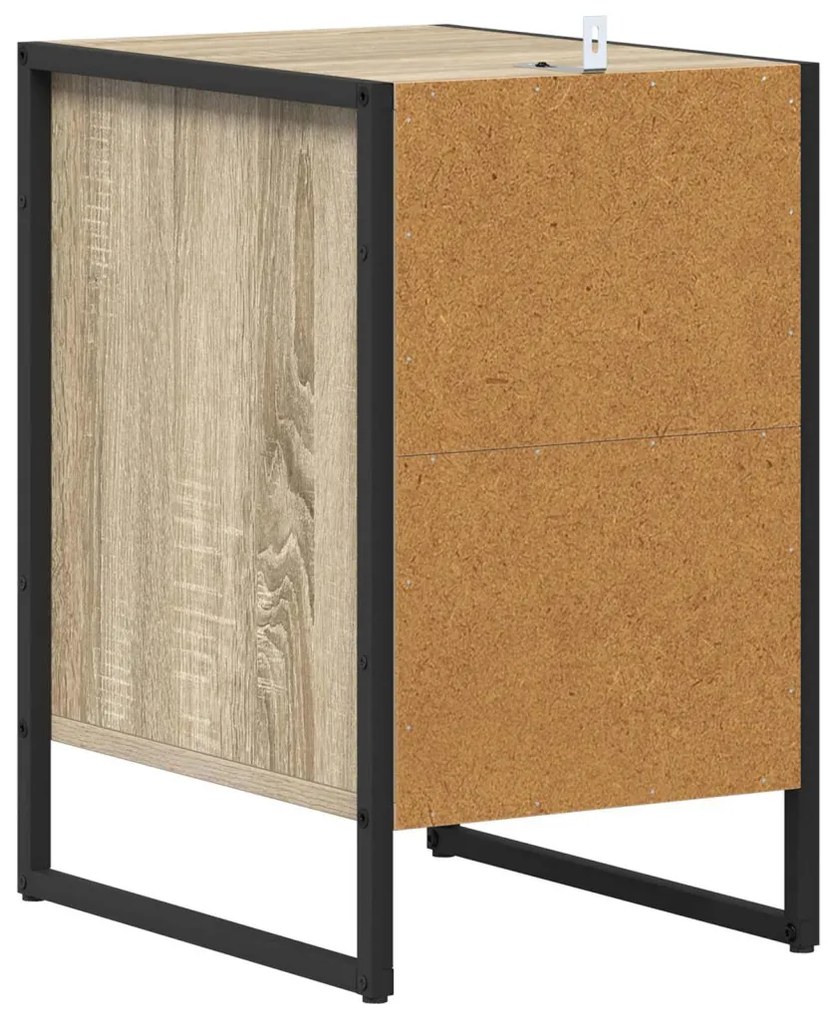 vidaXL Éjjeli asztal fiókkal 2 pcs Sonoma 39,5 x 30 x 50 cm Faanyag