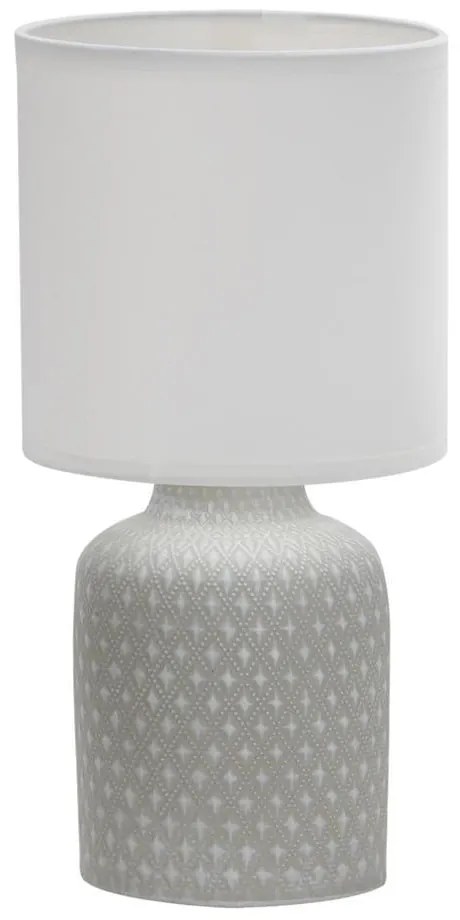 Szürke asztali lámpa textil búrával (magasság 32 cm) Iner – Candellux Lighting