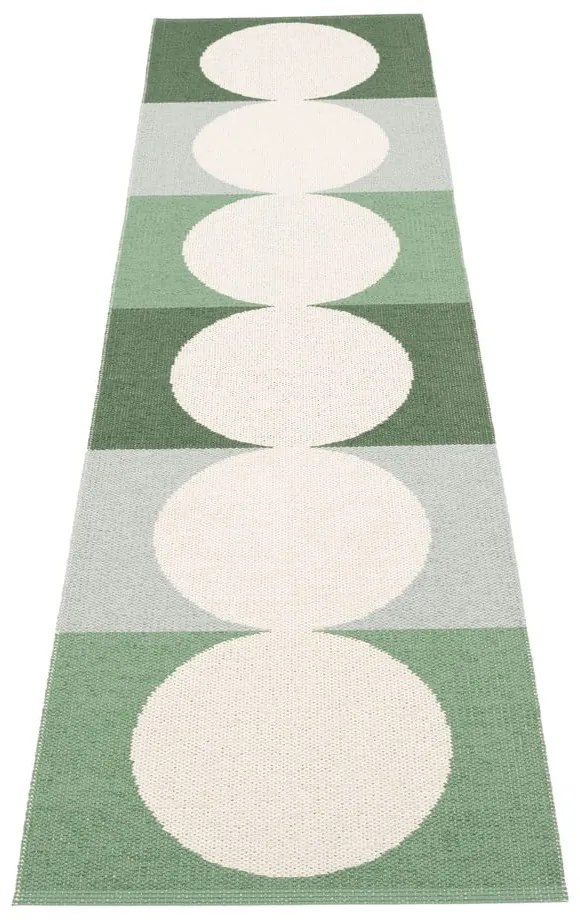 Zöld-krémszínű kültéri-beltéri futószőnyeg 70x280 cm Otto Herb – Pappelina