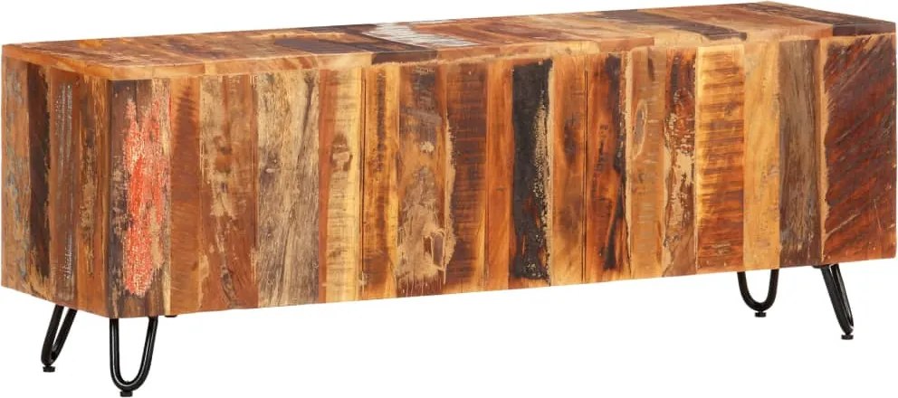 vidaXL tömör újrahasznosított fa TV-szekrény 110 x 30 x 40 cm