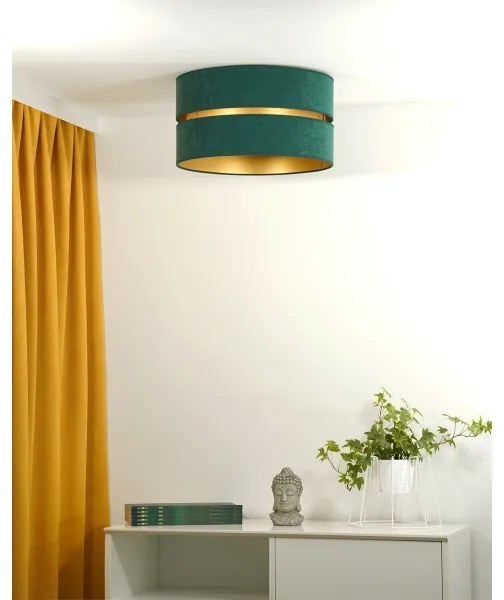 Duolla - Mennyezeti lámpa DUO 1xE27/40W/230V átm. 40 cm zöld/arany