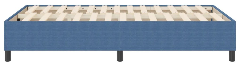 Boxspring Ágy Kék Kis Dupla Kordbársony