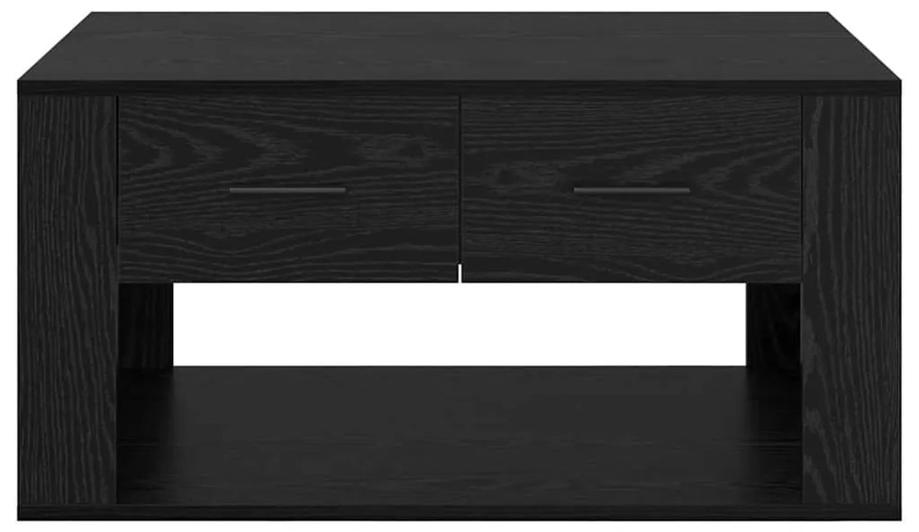 Dohányzóasztal fiókkal Fekete tölgy 80 x 50 x 40 cm Faanyag